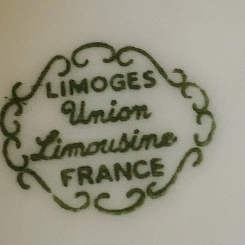 Vintage Limoges Union Limousine France White Cream Soup Cups 3